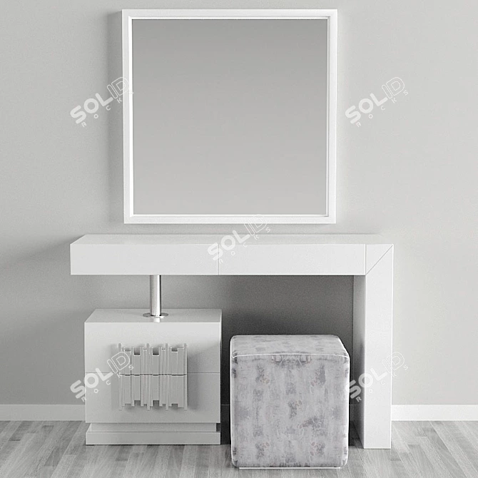 Elegant Dressing Table Set 3D model image 2