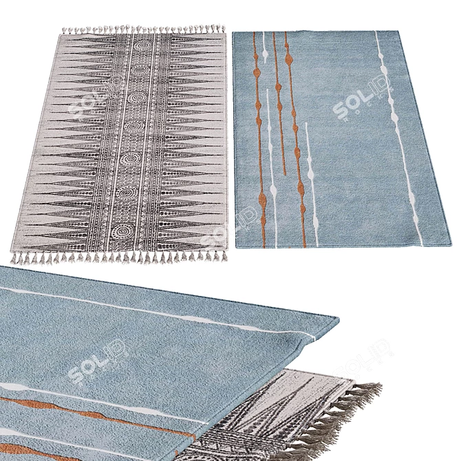 Elegant Interior Rugs 3D model image 1