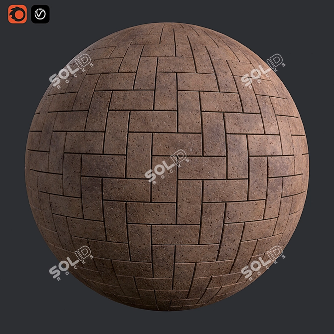 Seamless Paving Stone Texture 3D model image 1