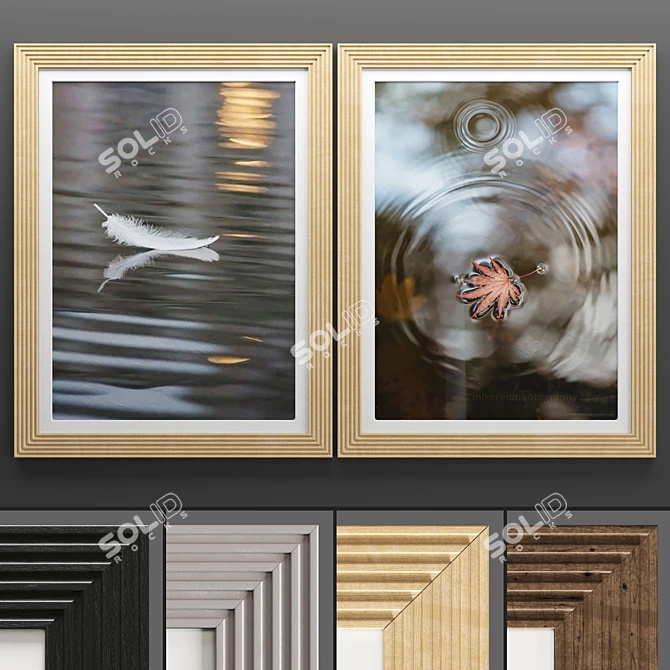 Modern Texture Art Frame 662 3D model image 1