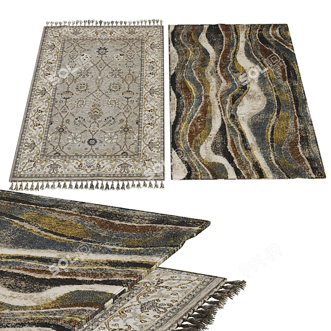 Elegant Interior Carpets 3D model image 1