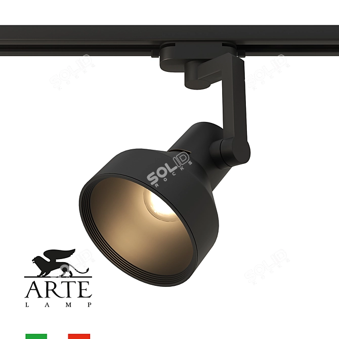 ARTE NIDO A5108PL-1BK OM: Sleek Black Lamp 3D model image 1