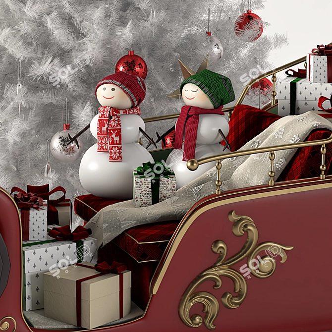 Festive 2015 Christmas Tree 3D model image 4