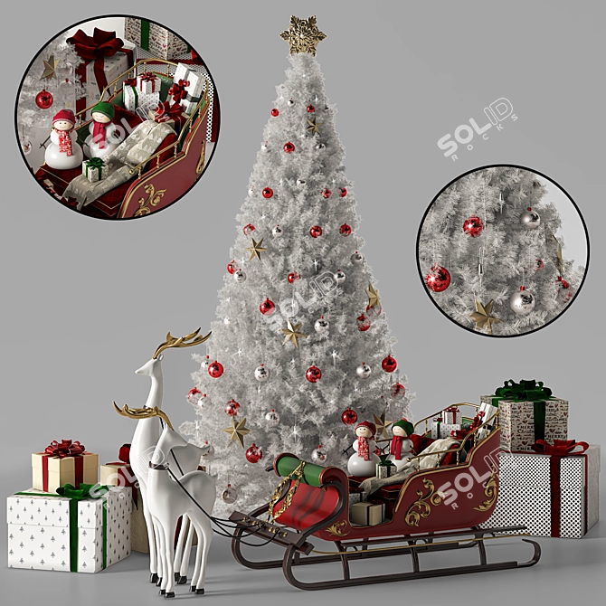 Festive 2015 Christmas Tree 3D model image 6