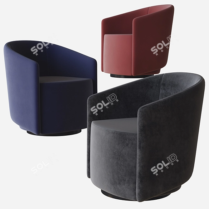 Padova U Armchair by Parla - Elegant and Comfortable 3D model image 2
