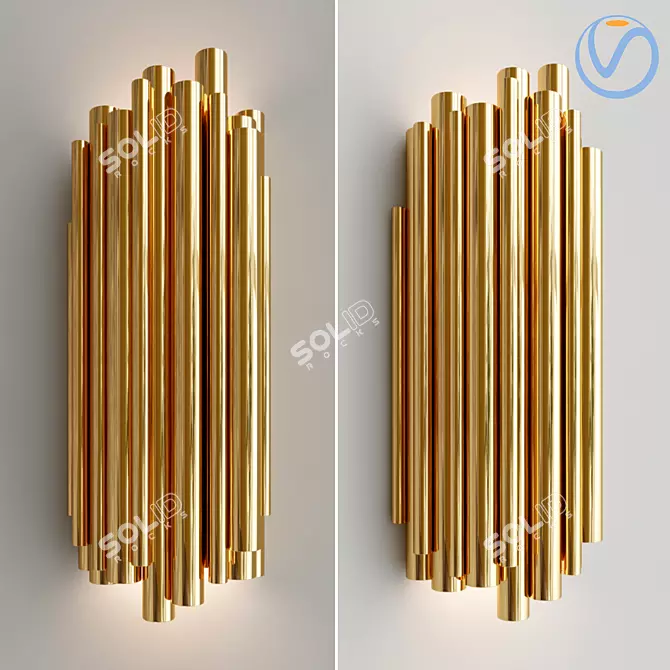 Elegant Brubeck Floor Lamp 3D model image 1