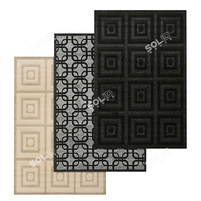 Luxury Carpet Set: High-Quality Textures 3D model image 1