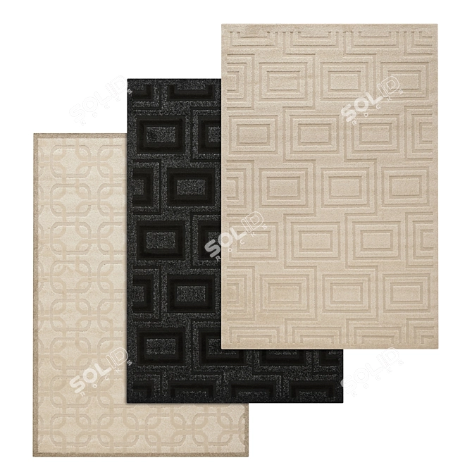 High-Quality Carpets Set 3D model image 1