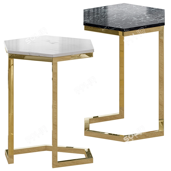 Margaux Laptop Table: Sleek and Functional 3D model image 1