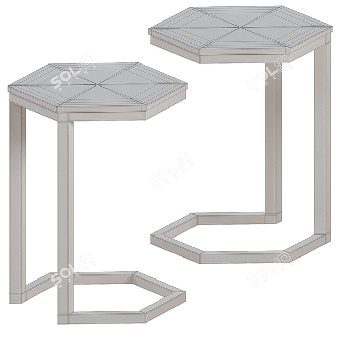 Margaux Laptop Table: Sleek and Functional 3D model image 2