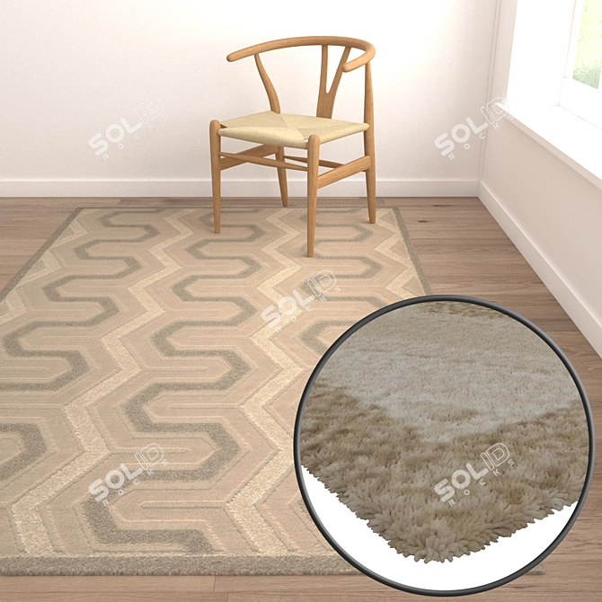 Versatile Carpet Set: High-Quality Textures for Impressive Renders 3D model image 5