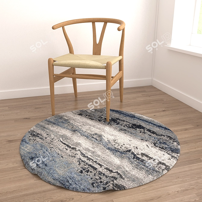 Round Carpet Set: Versatile and Stylish! 3D model image 4