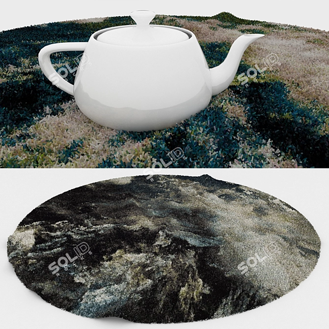 Versatile Round Carpets Set 3D model image 3