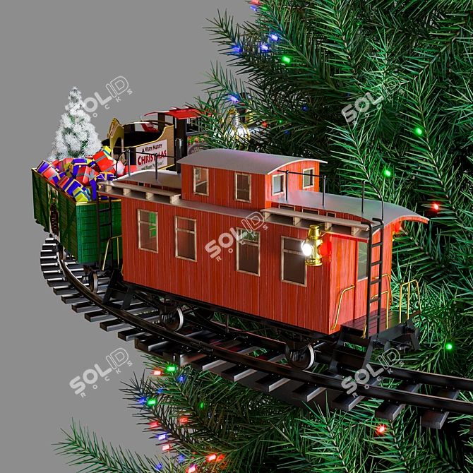 Holiday Tree Train: Festive Lights & Sounds 3D model image 13