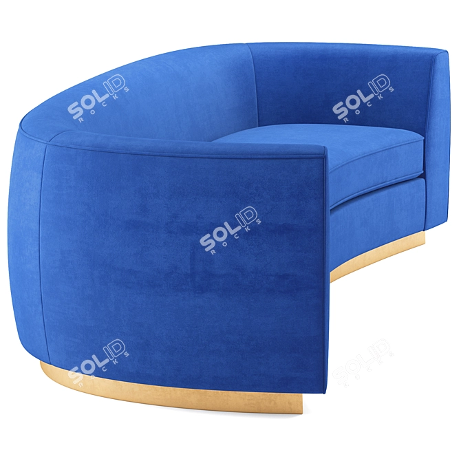 Luxurious Julian Velvet Sofa - Perfect for Any Room 3D model image 4