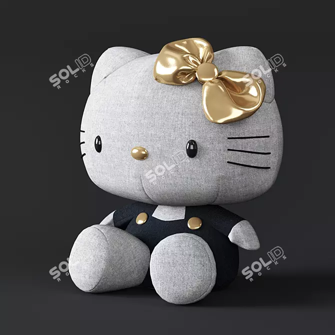 Adorable Hello Kitty Plush Toy 3D model image 1