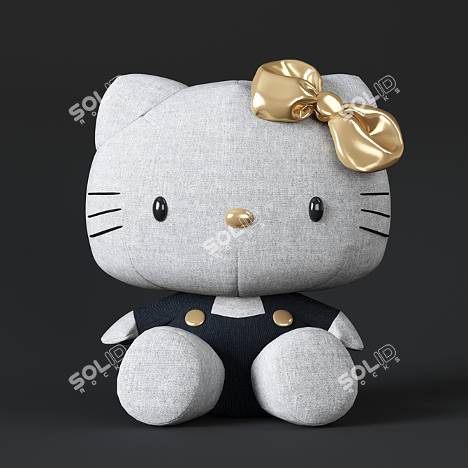 Adorable Hello Kitty Plush Toy 3D model image 2