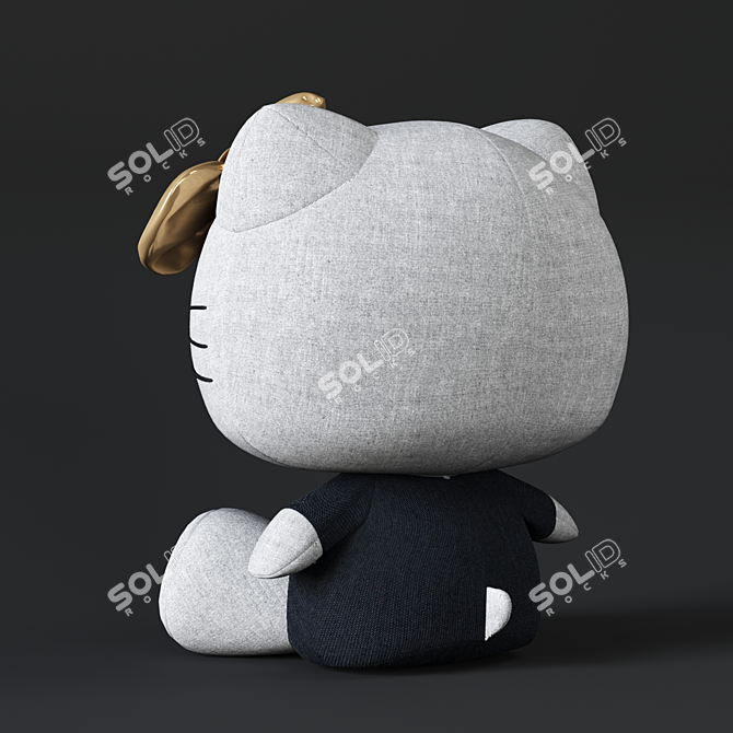 Adorable Hello Kitty Plush Toy 3D model image 3