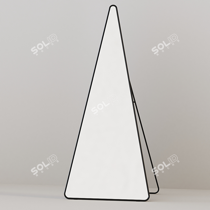 Modern Triangle Standing Mirror 3D model image 3