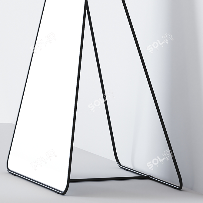 Modern Triangle Standing Mirror 3D model image 4