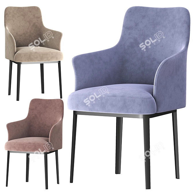 Modern Elegant Sophie Chair by Poliform 3D model image 1