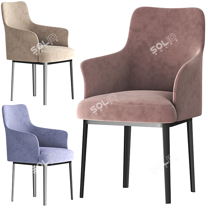 Modern Elegant Sophie Chair by Poliform 3D model image 3