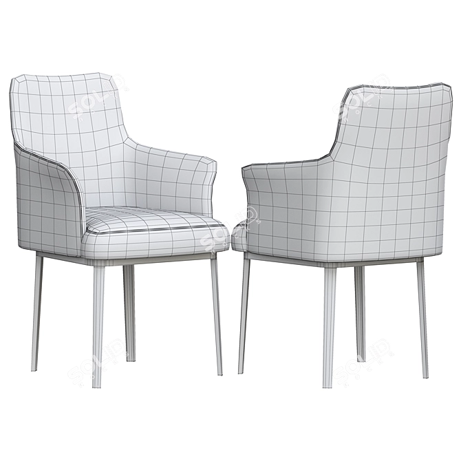 Modern Elegant Sophie Chair by Poliform 3D model image 4
