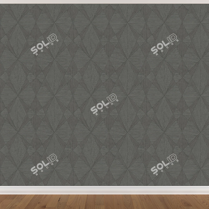 Seamless Wallpaper Set - 3 Colors 3D model image 3