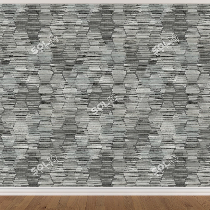 Seamless Wallpaper Set - 3 Colors 3D model image 2