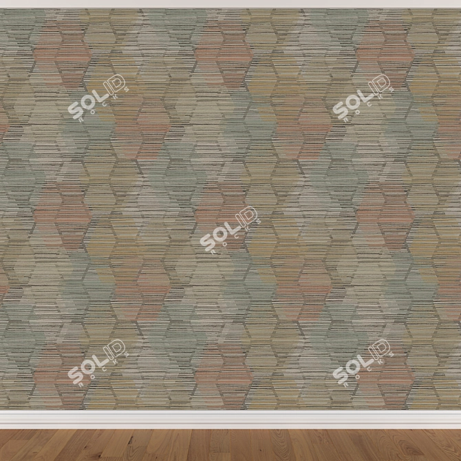 Seamless Wallpaper Set - 3 Colors 3D model image 3