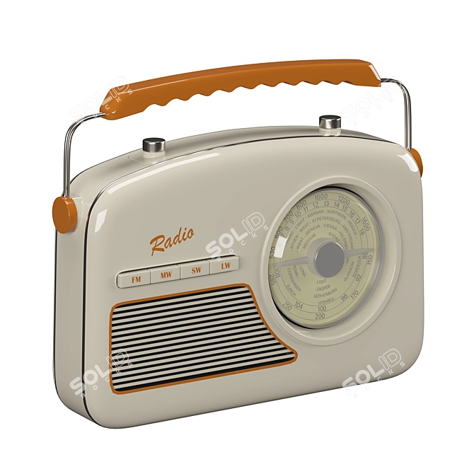 Poly Radio: High Quality, PBR Textured 3D model image 2