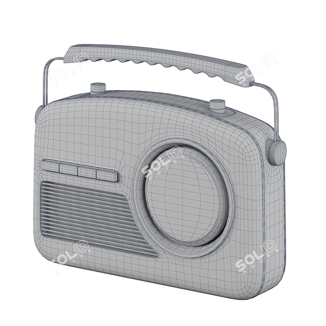 Poly Radio: High Quality, PBR Textured 3D model image 4