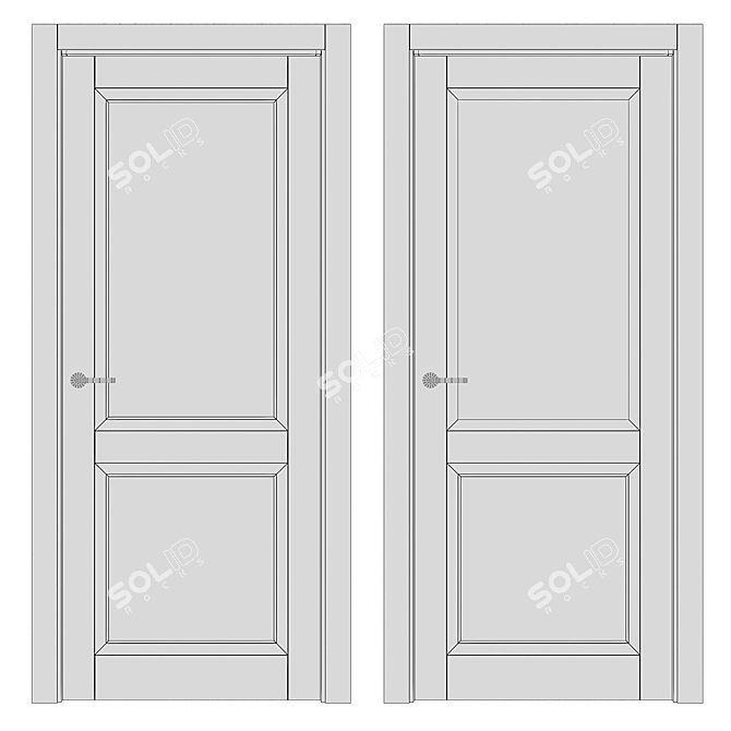 Elegant DORIAN doors OPERA Collection 3D model image 2