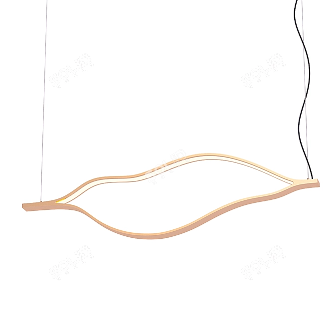 Cloudy Brass LED Pendant Light - Trudy 3D model image 1