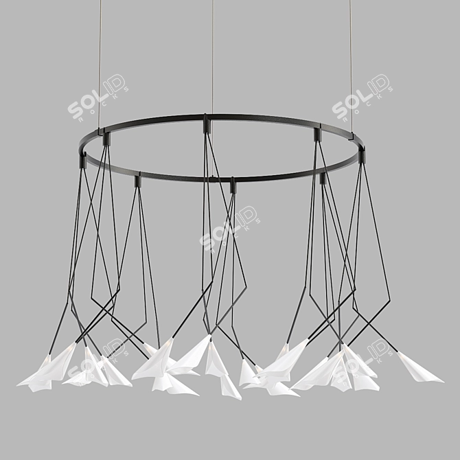 Sonneman Suspenders 32: Modern Pendant Light 3D model image 1