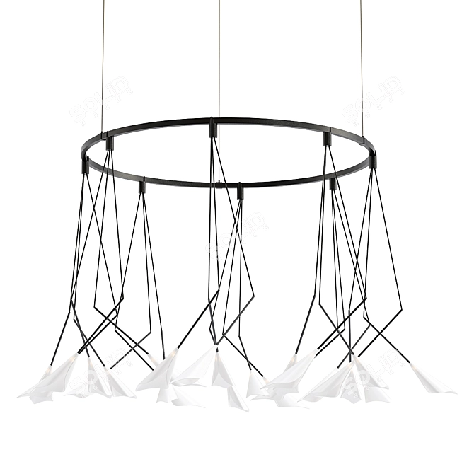 Sonneman Suspenders 32: Modern Pendant Light 3D model image 2