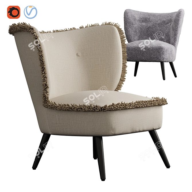 AM.PM Franck Armchair: Elegant and Cozy 3D model image 1