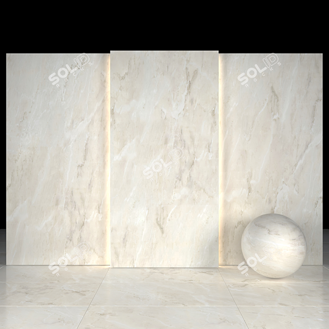 Elegant Secret White Marble 3D model image 1