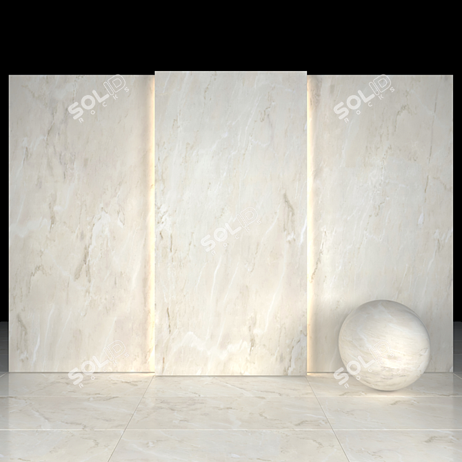 Elegant Secret White Marble 3D model image 2