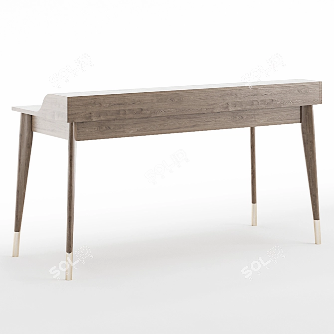 Rustic Woodworking Table 3D model image 2