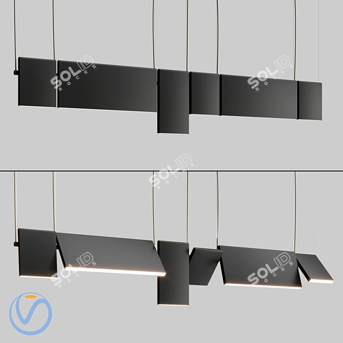 Axis Modular Light: Unique & Versatile Lighting 3D model image 1