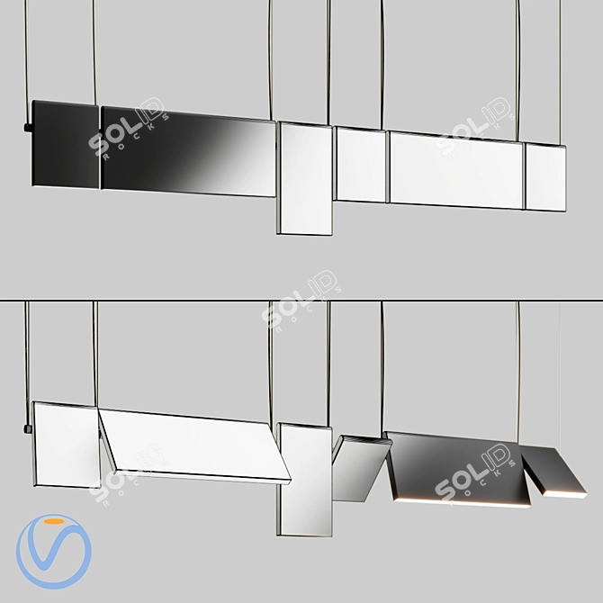 Axis Modular Light: Unique & Versatile Lighting 3D model image 2