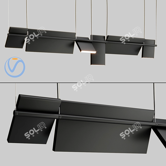 Axis Modular Light: Unique & Versatile Lighting 3D model image 3