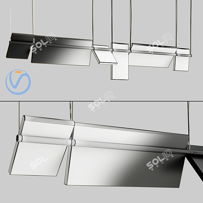 Axis Modular Light: Unique & Versatile Lighting 3D model image 4