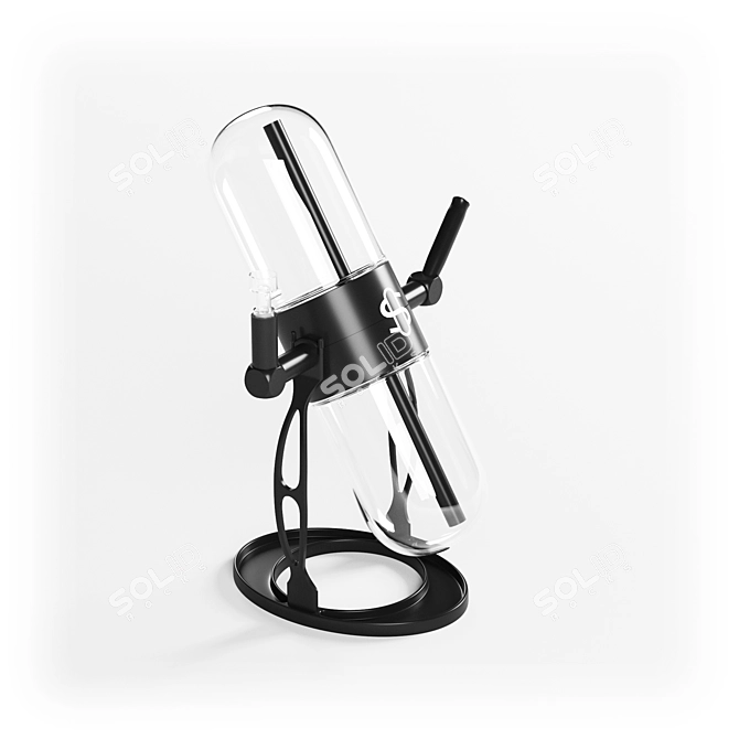 360° Kinetic Glass Gravity Hookah 3D model image 1