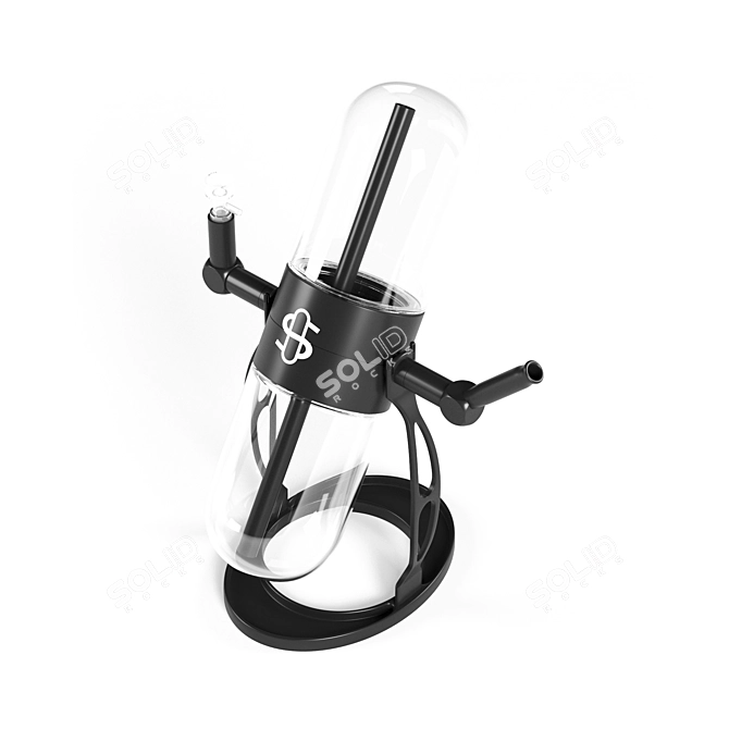 360° Kinetic Glass Gravity Hookah 3D model image 10