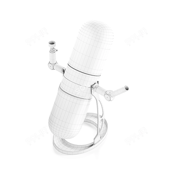 360° Kinetic Glass Gravity Hookah 3D model image 14