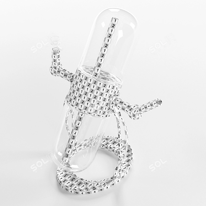 360° Kinetic Glass Gravity Hookah 3D model image 19