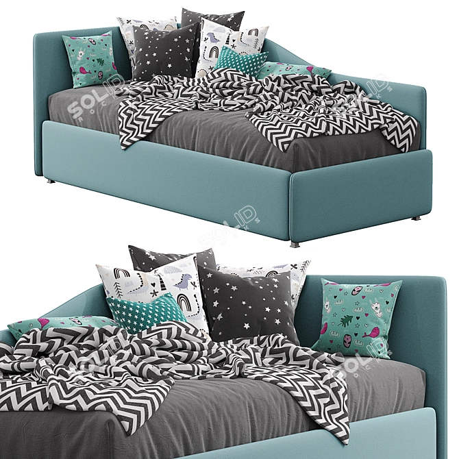 Titti 1 Single Bed: Stylish and Functional 3D model image 1