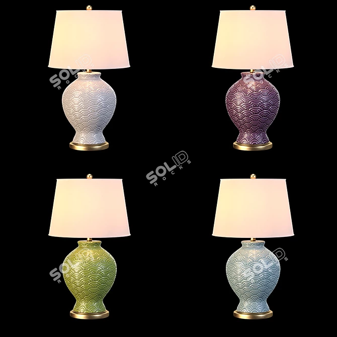 Modern Demi Table Lamp 3D model image 4